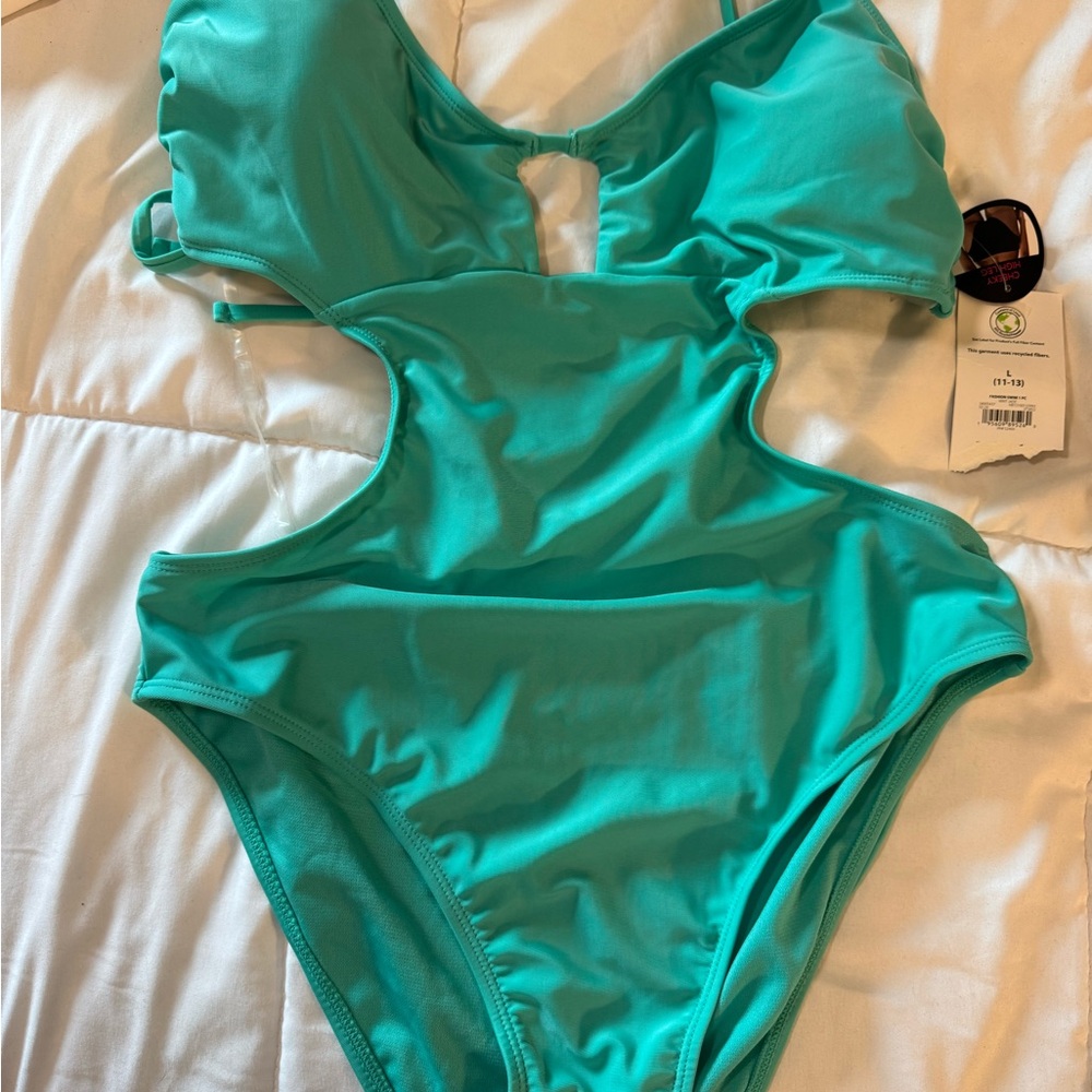 WomenTeal One Piece Swimsuit